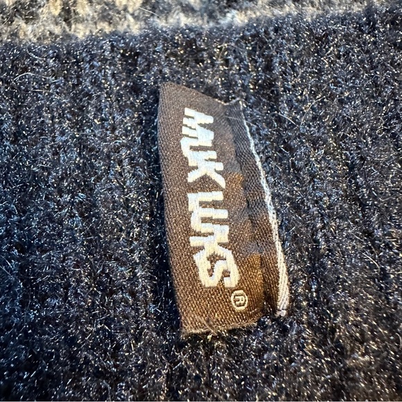 Muk Luk's Women's Fur Pom Beanie Winter Cuff Hat Pom Pom Fairy Dust Glitter GRAY - Picture 8 of 14